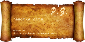 Paschka Zita névjegykártya
